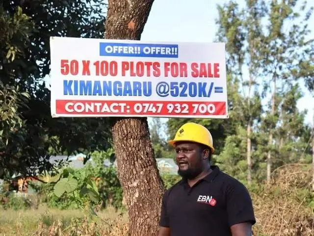A Menjo Land Agency representative at the Kimangaru site